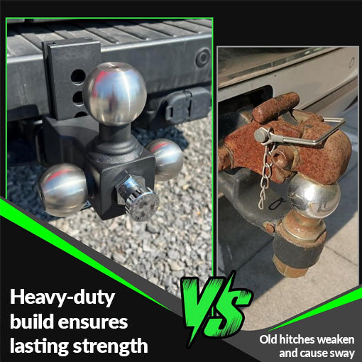 Adjustable Drop Hitch with Tri-Ball