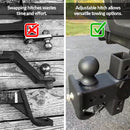 Height Adjustable Hitch with Hook & Mini Storage Box