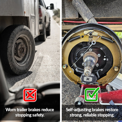 Trailer Axle Self-Adjusting Electric Brake Kit