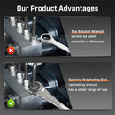 Ratcheting Open-end Brake Line Wrench Set