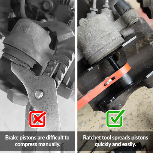Ratchet Brake Caliper Press & Disc Brake Piston Tool Kit