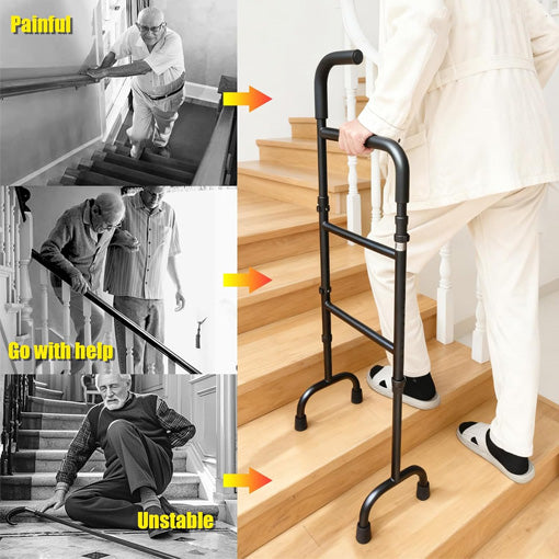 20-Level Adjustable Stair Climbing Assist Cane