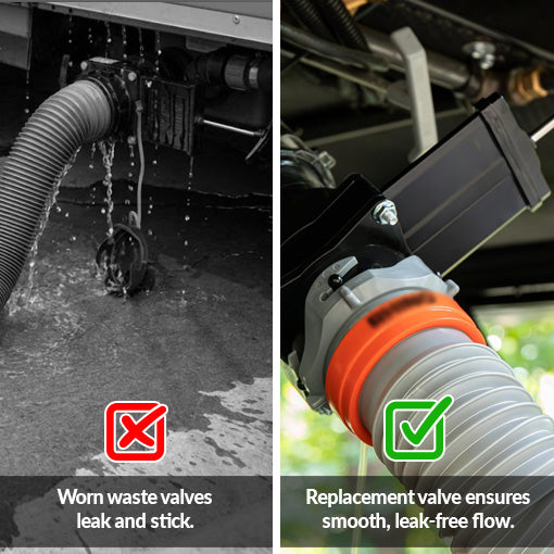 RV Replacement Waste Valve with Handle