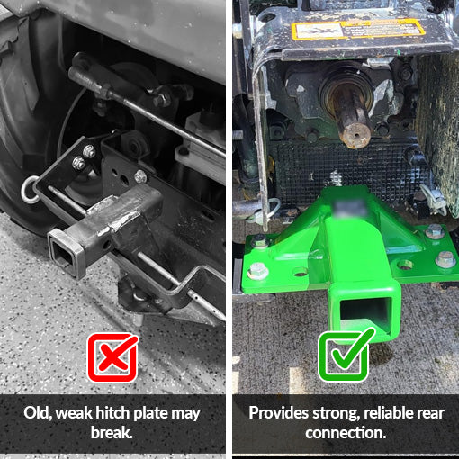 Bolt-on Rear Hitch Receiver for Sub-Compact Tractors
