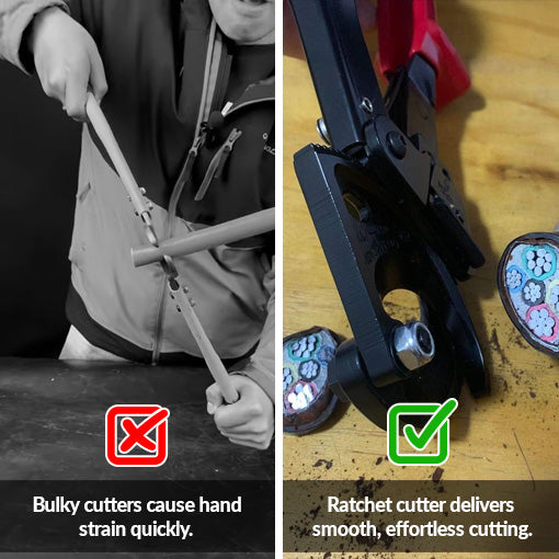 Heavy Duty Aluminum Copper Ratchet Cable Cutter