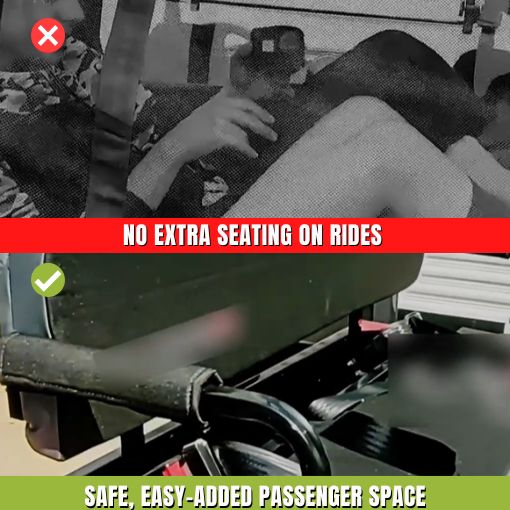 Easy-to-Install Universal Mount UTV Jump Seat