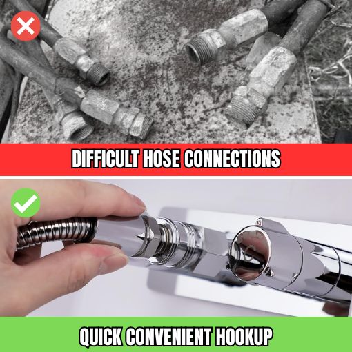 Metal RV Exterior Quick Connector Hose Fitting Adapters