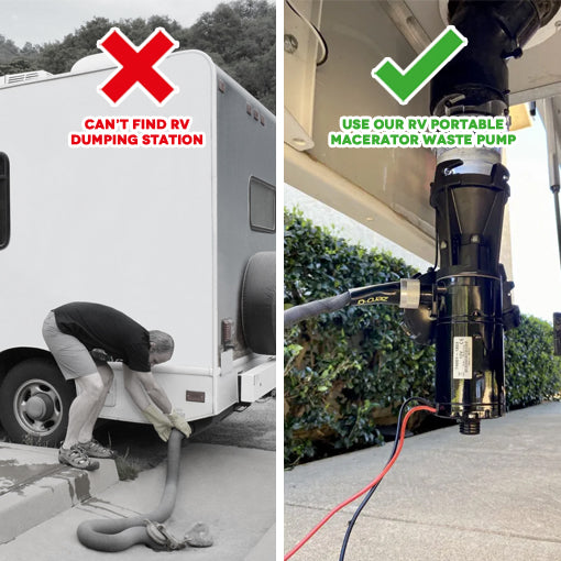 RV Portable Macerator Waste Pump