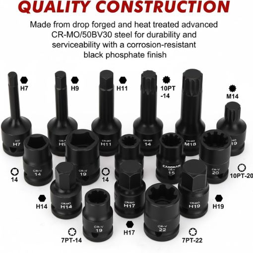 1/2" Drive Impact Brake Caliper Socket Set