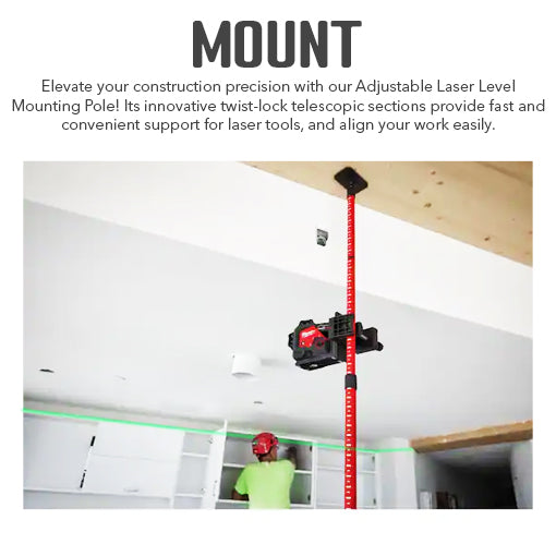 Adjustable Laser Level Mounting Pole