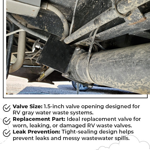 RV Replacement Waste Valve with Handle