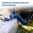 Hassle-free RV Sewer Hose 20FT with Wye Adapter Complete Kit