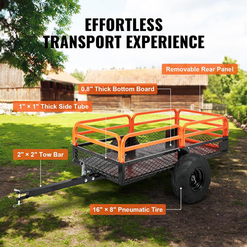 ATV UTV Trailer Tow Behind Dump Cart