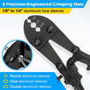 Heavy-Duty Wire Rope Swaging Crimping Tool (with Aluminum Sleeves)
