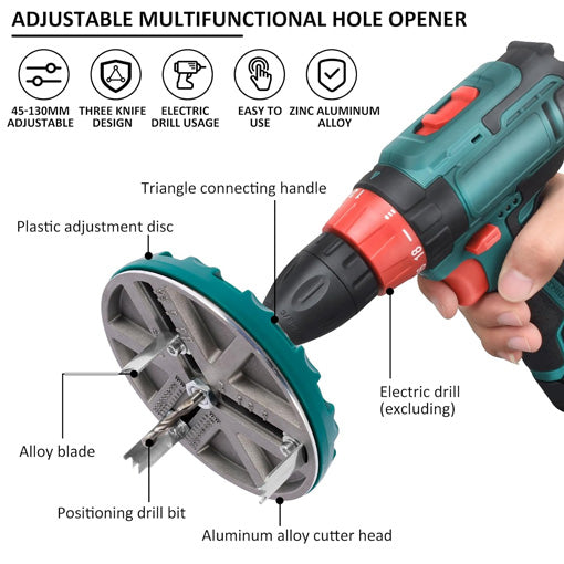 45-130mm Adjustable Hole Saw Drill Adapter