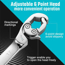 5-Piece Ratcheting Flare Nut Wrench Set