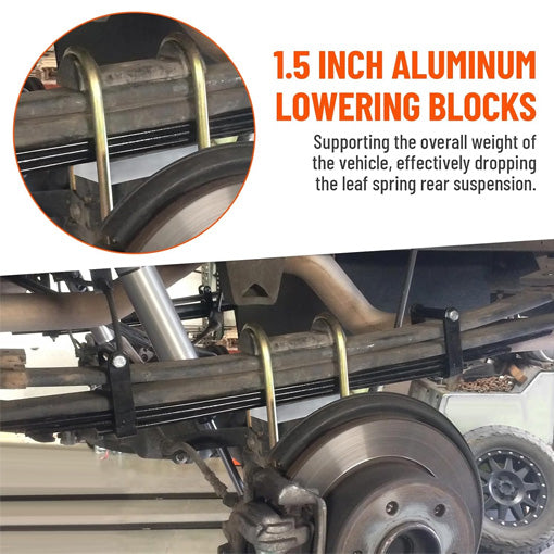 Universal Leaf Spring Lowering Block Kits