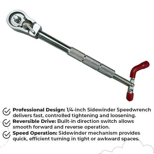 1/4-inch Sidewinder Ratcheting 90-Degree Speedwrench