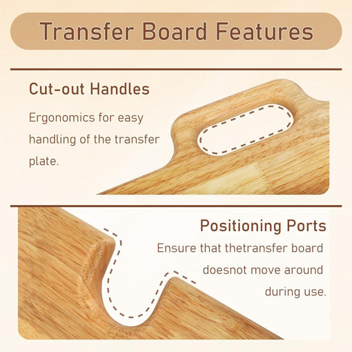 Slide Transfer Board with 360° Turntable