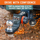Anti-rattle Trailer Hitch Ball Mount (with Gap Elimination System)