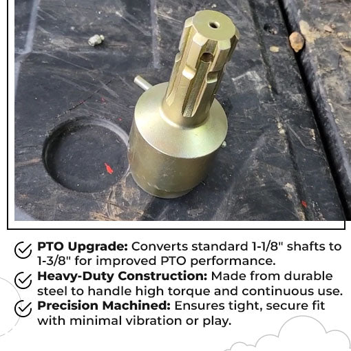 Overrunning PTO coupler for Ford Tractor