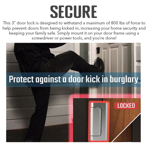 Home Security Door Reinforcement Lock