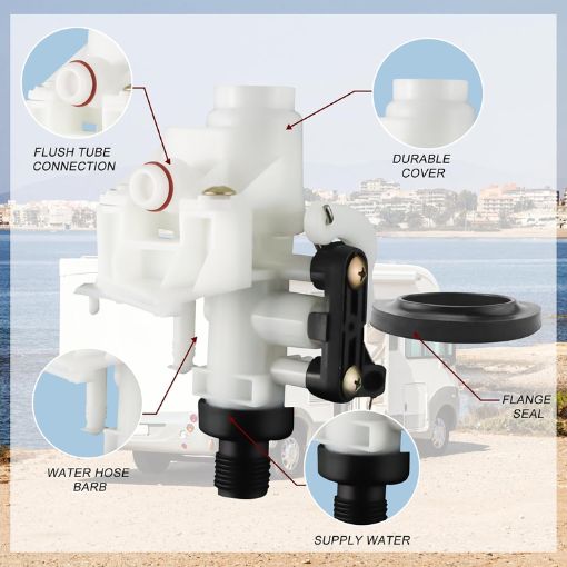 RV Toilet Water Valve Replacement Kit