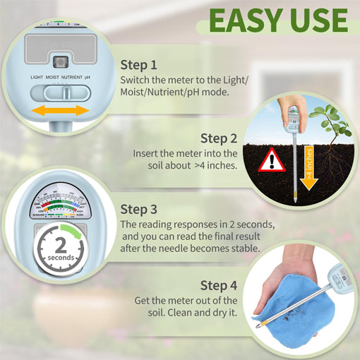4-in-1 Soil Moisture Meter
