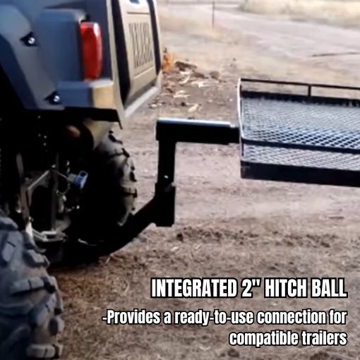 ATV 1-1/4" Receiver Hitch Riser and Extender with 2" Ball