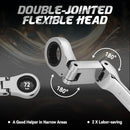Double-Jointed Extra Long Flex Head Ratchet Wrench Set