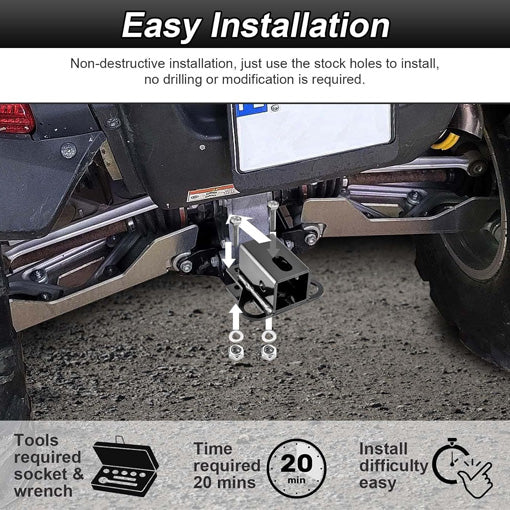 ATV 2-Inch Rear Receiver Hitch