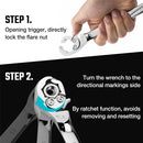5-Piece Ratcheting Flare Nut Wrench Set