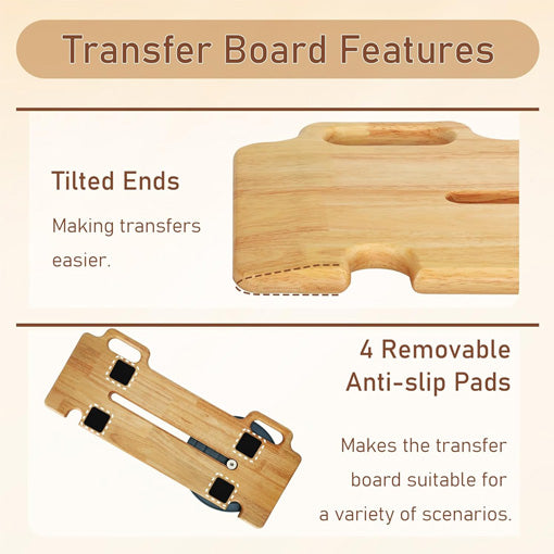 Slide Transfer Board with 360° Turntable