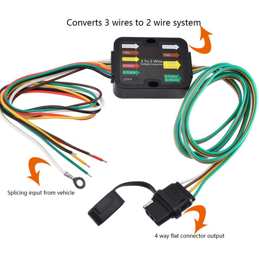 3-Way to 2-Way Trailer Tail Light Converter
