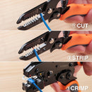 Ratcheting Wire Crimping Tool Kit (with Stripper & Terminal Support)