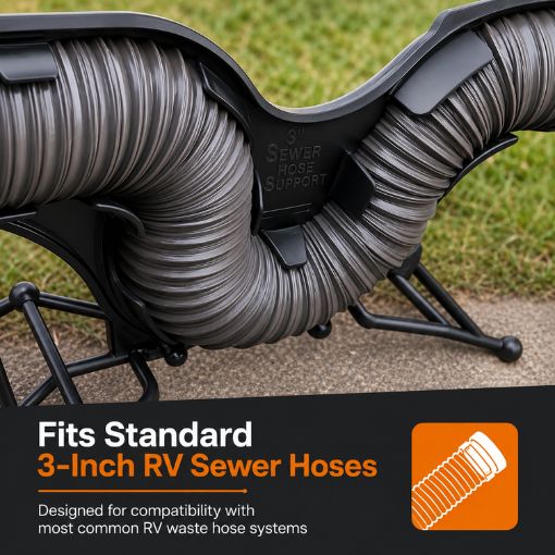 Easy RV Sewer Hose Gas P-Trap Support