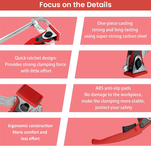 Quick Release Ratcheting F-Clamp