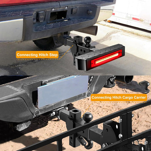 Height Adjustable Hitch with Hook & Mini Storage Box