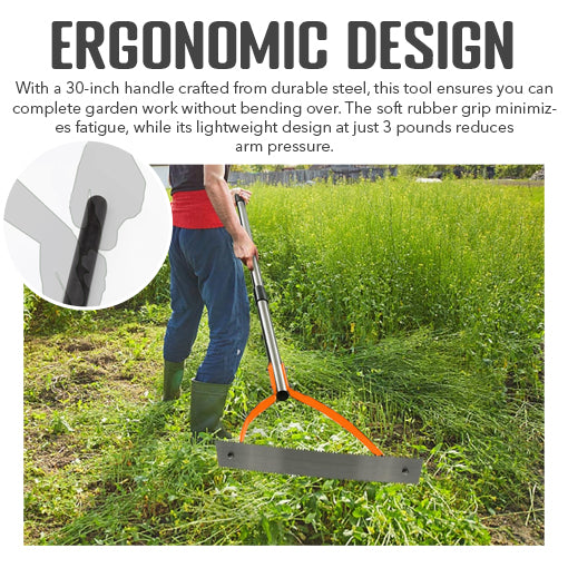 Grass Whip With Double-Edged Serrated Blade