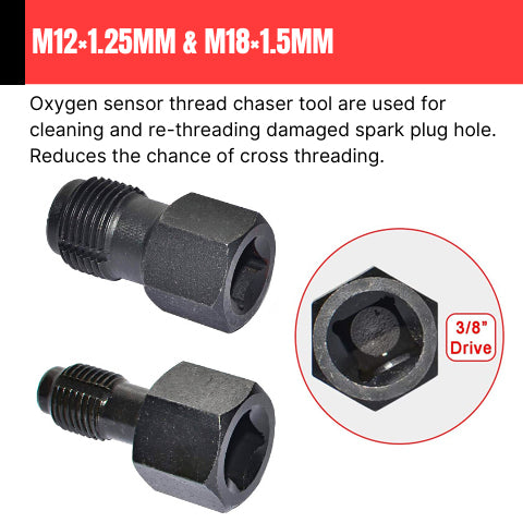 Oxygen Sensor Socket Wrench and Thread Chaser Kit