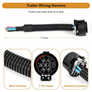 4/7 Pin Trailer Wiring Harness Connector with Mounting Bracket