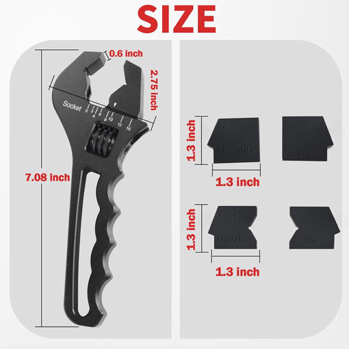 AN Fittings Wrench with Non-Marring Protective Clamp