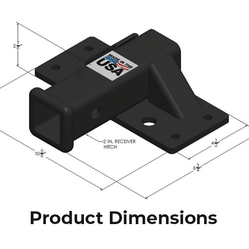 Bolt-on Rear Hitch Receiver for Sub-Compact Tractors