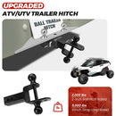 3-in-1 ATV/UTV Dual Ball Trailer Hitch