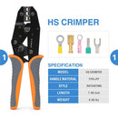Ratcheting Wire Crimping Tool Kit (with Stripper & Terminal Support)