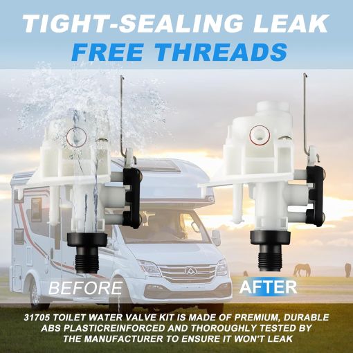 RV Toilet Water Valve Replacement Kit