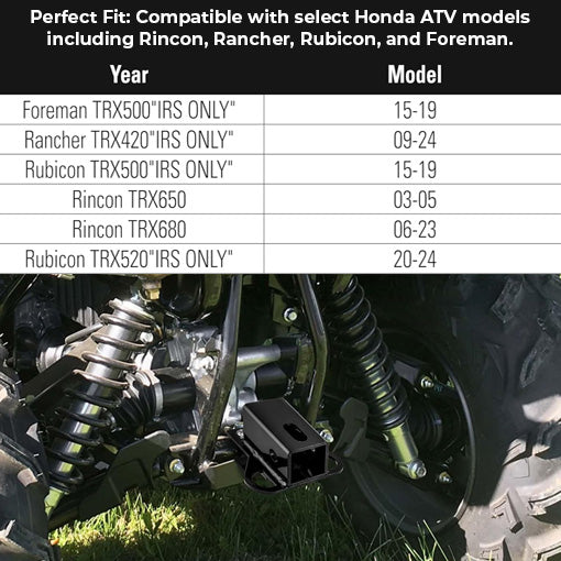 ATV 2-Inch Rear Receiver Hitch