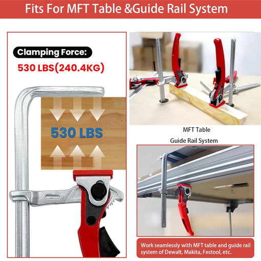 Quick Release Ratcheting F-Clamp