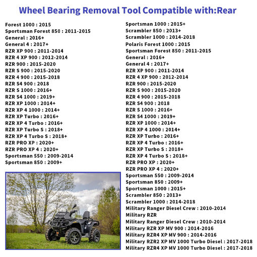 ATV/UTV Wheel Bearing Removal Tool