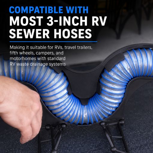 Easy RV Sewer Hose Gas P-Trap Support